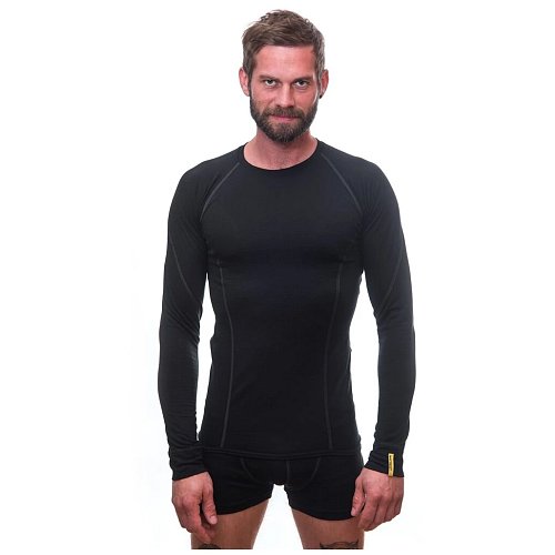 Triko dlouhý rukáv Sensor Merino černá extremsport.cz