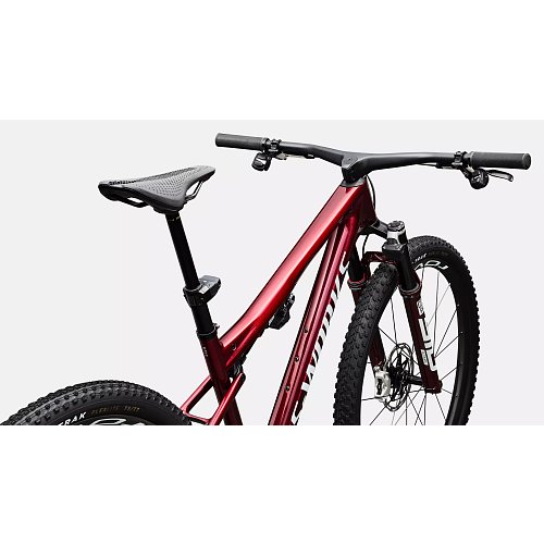 Horské kolo Specialized S-Works Epic 9 Gloss Red Tint Over Red Reflex Pearl Edge Fade / Metallic White Silver extremsport.cz