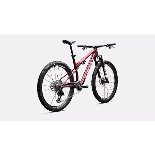 Horské kolo Specialized S-Works Epic 9 Gloss Red Tint Over Red Reflex Pearl Edge Fade / Metallic White Silver extremsport.cz