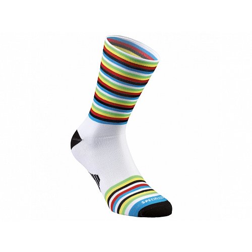 Ponožky SPECIALIZED FULL STRIPE white/black/tur
