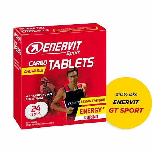 ENERVIT Carbo Tablets - 24 energetických tablet - citron