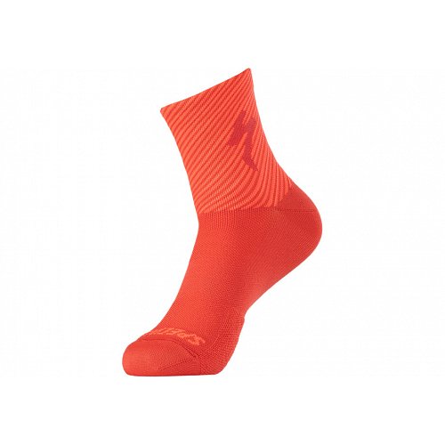 Ponožky Specialized Soft Air Mid Flo Red/Rocket Red Stripe