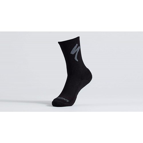 Ponožky Specialized Merino Midweight Tall Logo Black