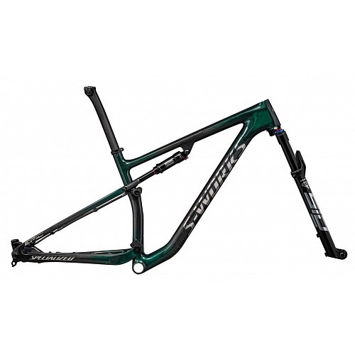 Rám Specialized Epic S-Works GLOSS GREEN TINT FADES OVER CARBON / CHROME