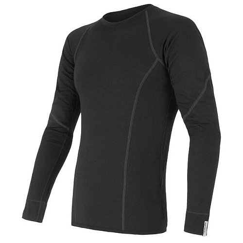 Triko dlouhý rukáv Sensor Merino černá