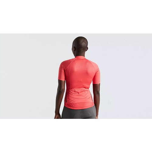 Cyklistický dres dámský SL SOLID JERSEY SS WMN Vivid Coral extremsport.cz