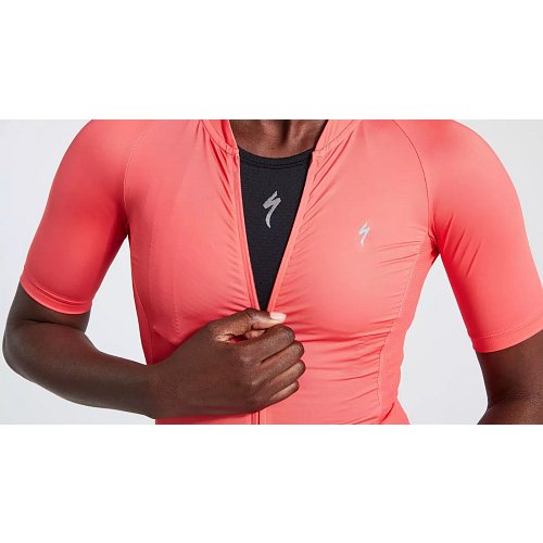 Cyklistický dres dámský SL SOLID JERSEY SS WMN Vivid Coral extremsport.cz