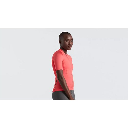 Cyklistický dres dámský SL SOLID JERSEY SS WMN Vivid Coral extremsport.cz