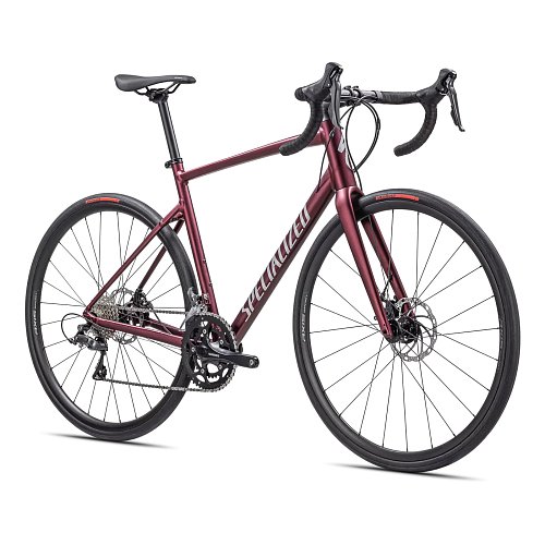 Silniční kolo Specialized Allez Satin Maroon / Silver Dust / Flo Red extremsport.cz